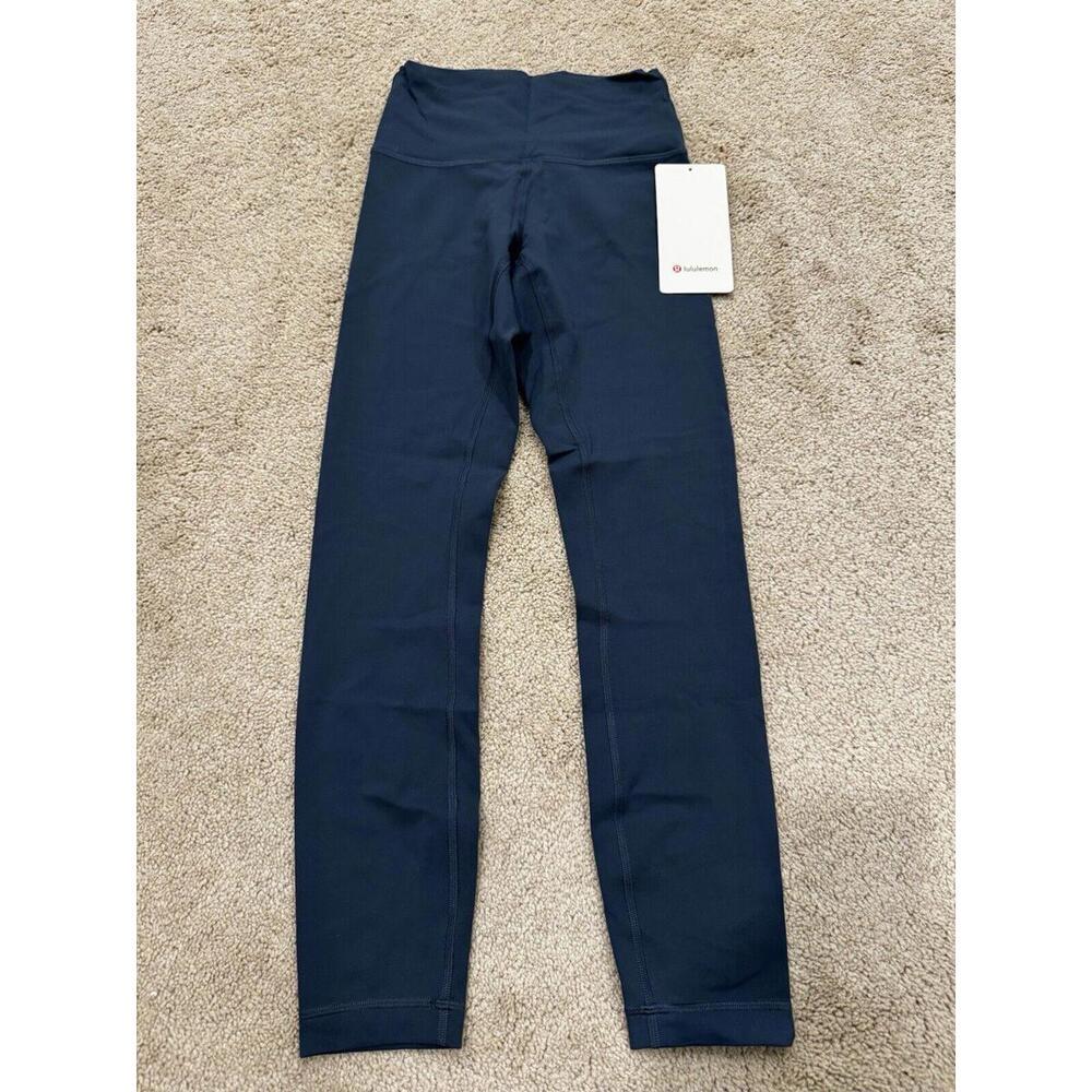 NWT Lululemon Wunder Train HR Tight 25" Sz. 4 IRBU Beautiful Blue Color